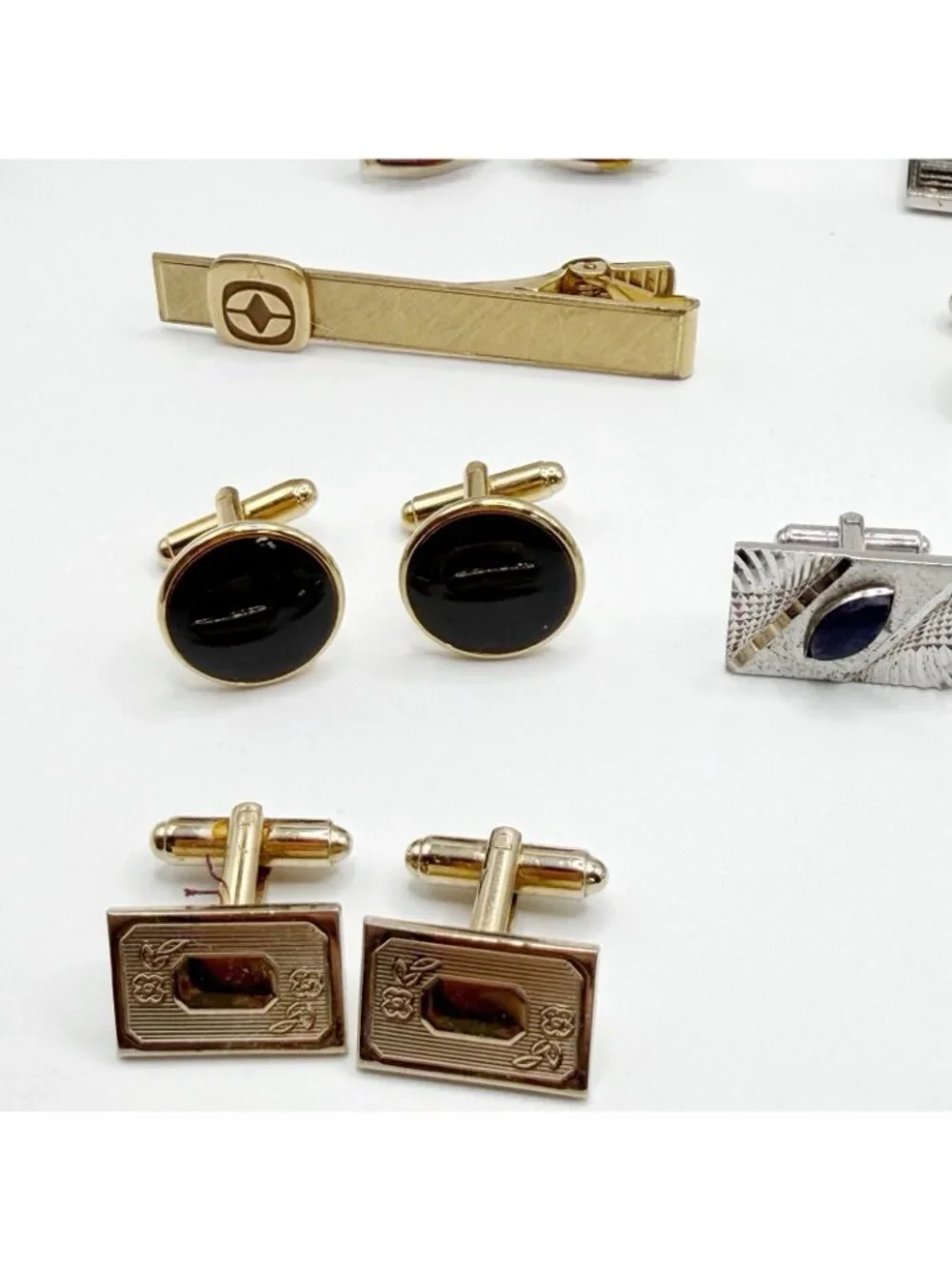 Lot Of 11 Cufflinks And‎ 2 Tie Clips Swank, Simmons, Unsigned, Kreisler